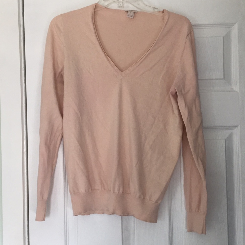 J Crew beige v neck sweater
